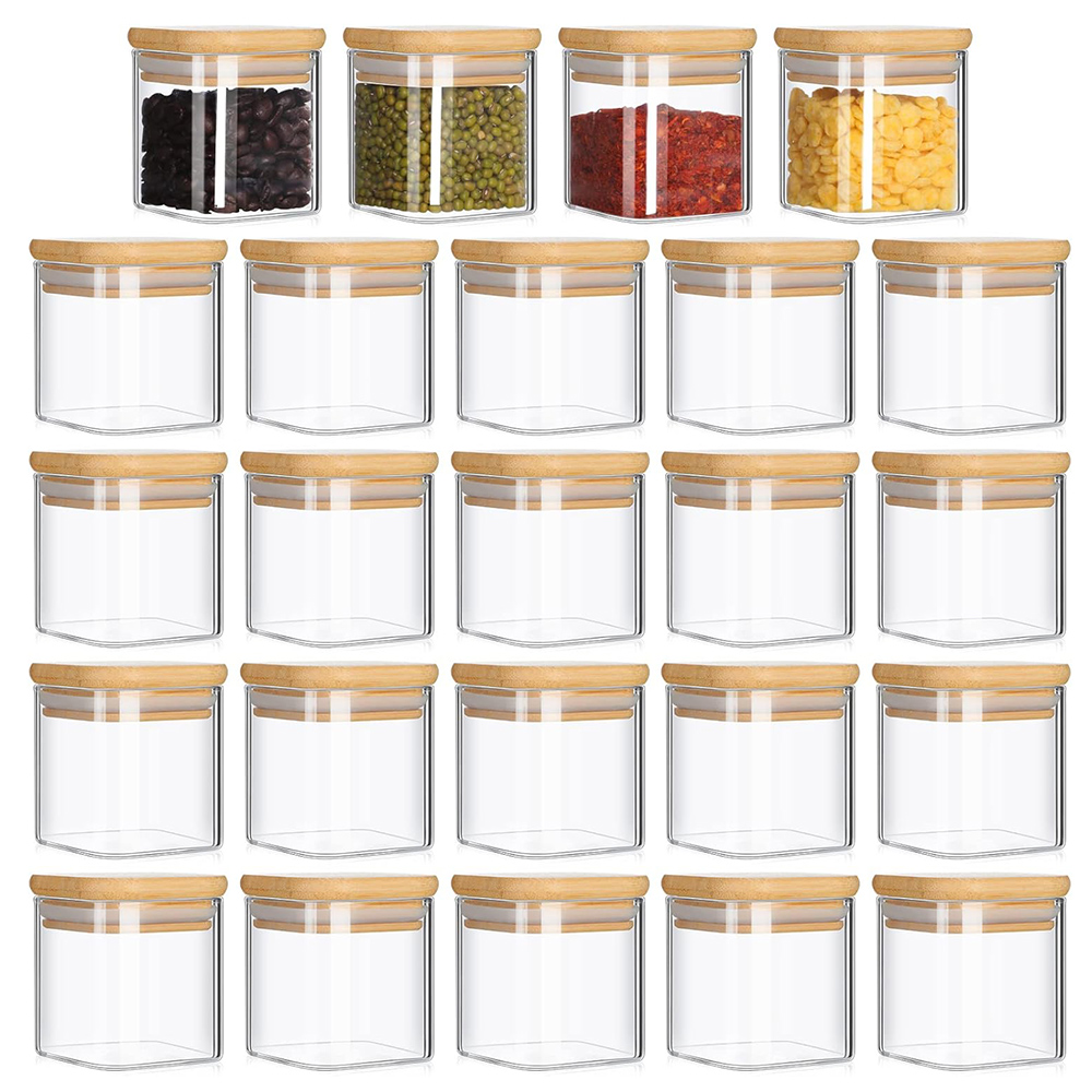 Food Storage Glass Set - Zestaw szklanych słoików o pojemności 4