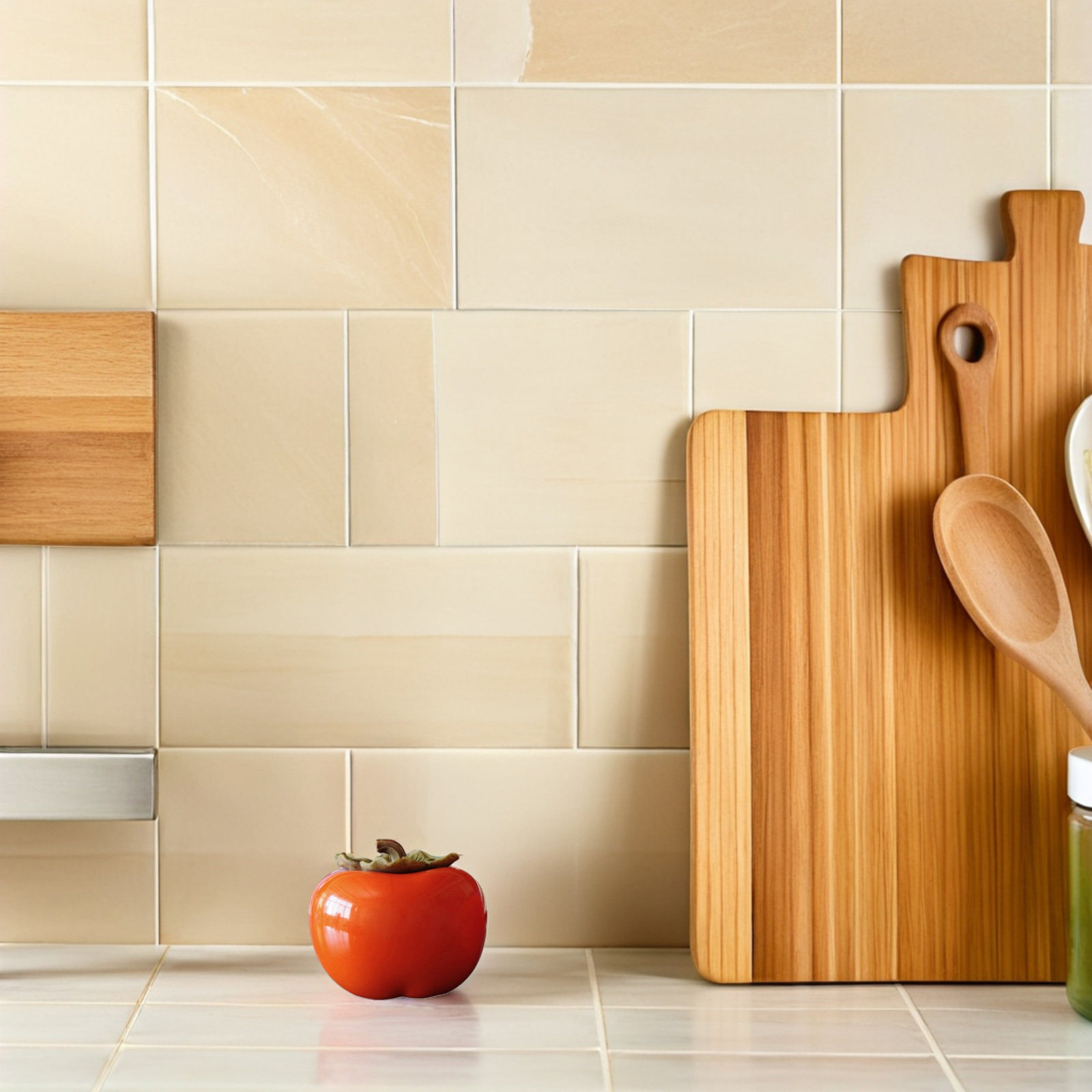 Airtight Cereal Jar - 2 szt. Pomarańczowe ceramiczne słoiki w