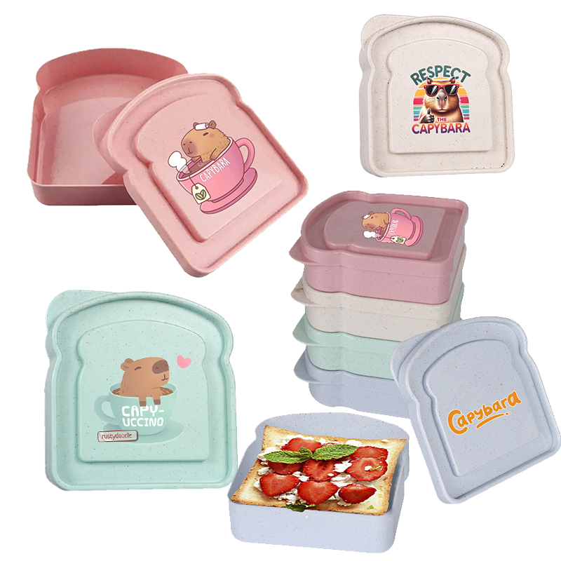 Food Storage Containers With Lids - Pojemnik na kanapki z kapibarą, pojemnik