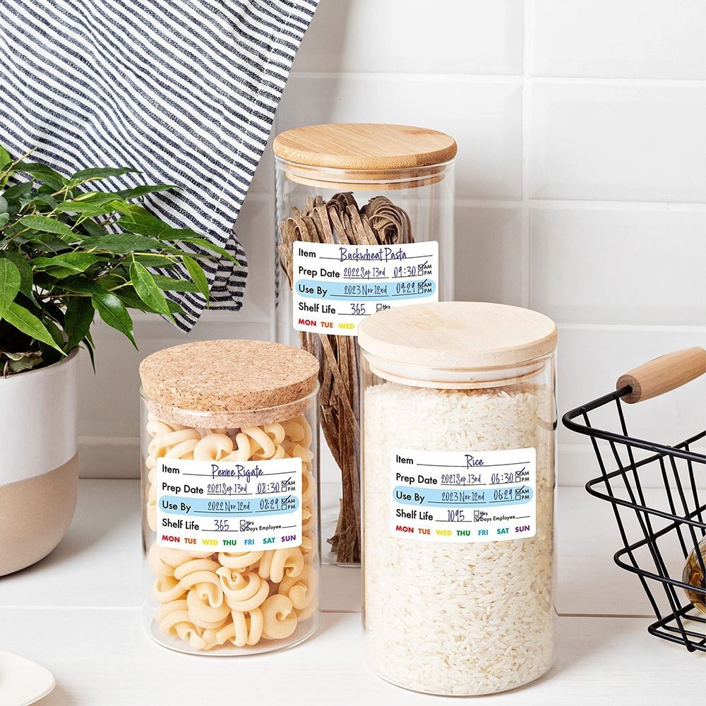 Food Storage Food Safety - 250/300 szt. Etykiety na żywność z