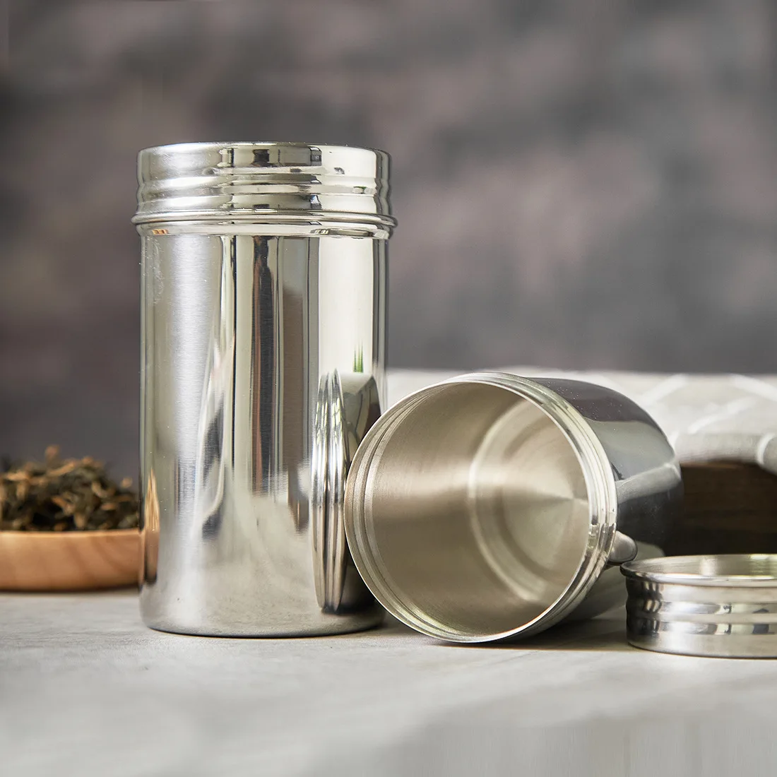 Airtight Cereal Jar - Pojemnik ze stali nierdzewnej, szczelny, przenośny