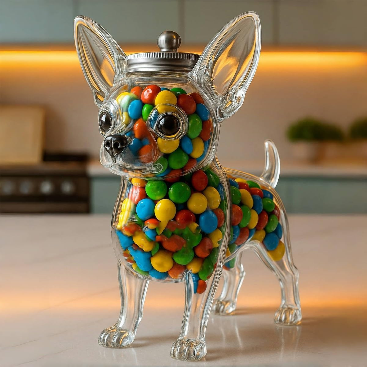 Food Storage Glass Set - Pojemnik w kształcie chihuahua do przechowywania