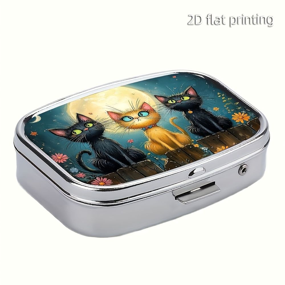 Food Storage Food Safety - Urocze metalowe pudełko na tabletki w