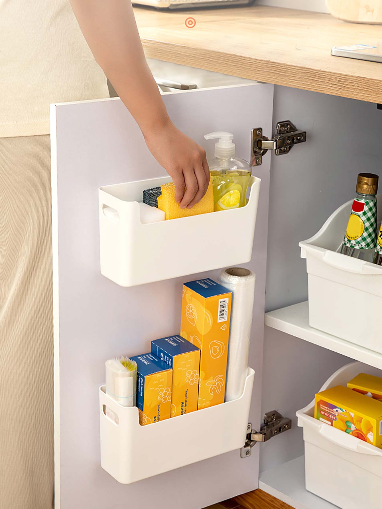 Food Storage Cabinet For Kitchen - Organizer do drzwi szafek bez wiercenia,