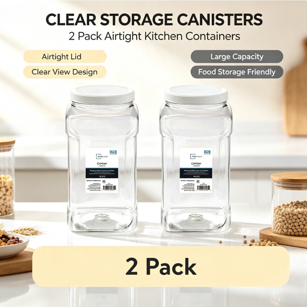 Food Storage Quart Containers - (2 sztuki) przezroczysty plastikowy pojemnik na