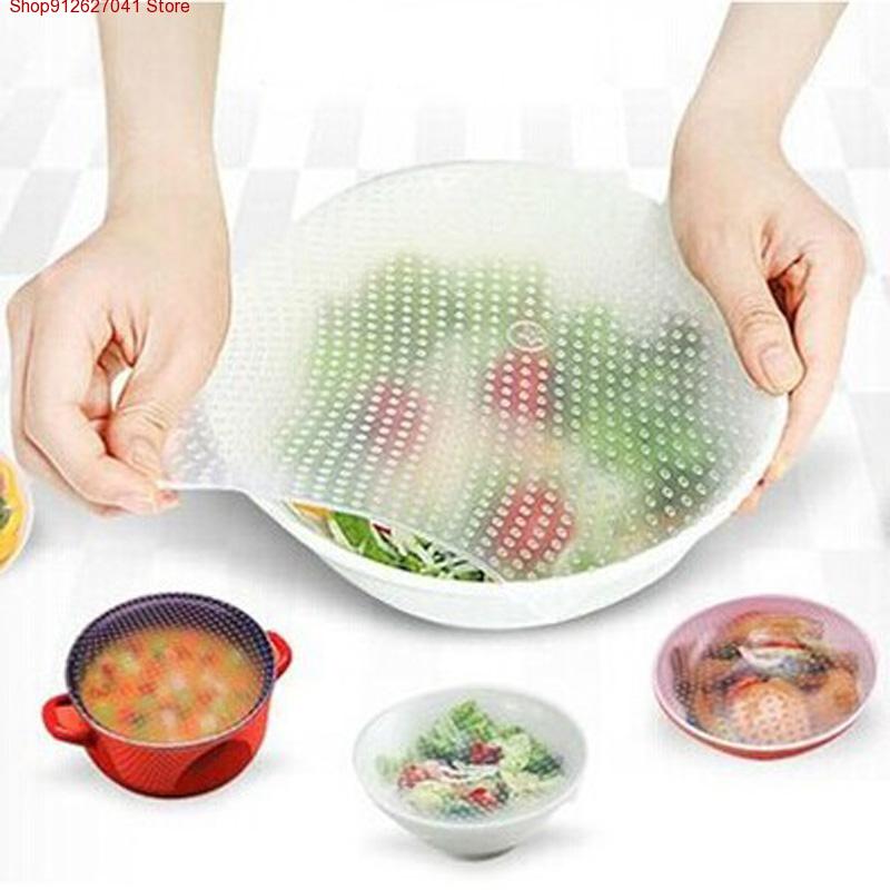 Food Storage Variety Pack - 4 szt. Silikonowe Pokrywki na Miski