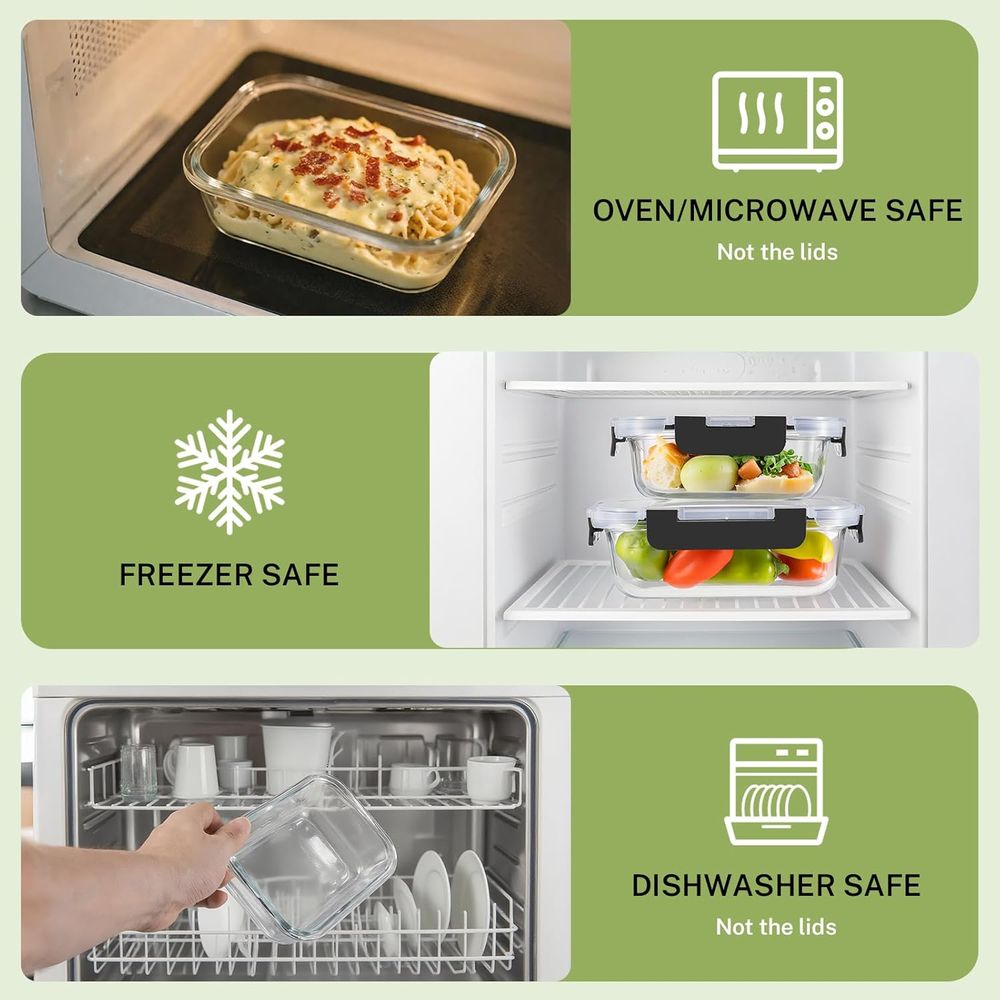 8-częściowy zestaw do przechow – Food Storage Glass Set recenzja i cena