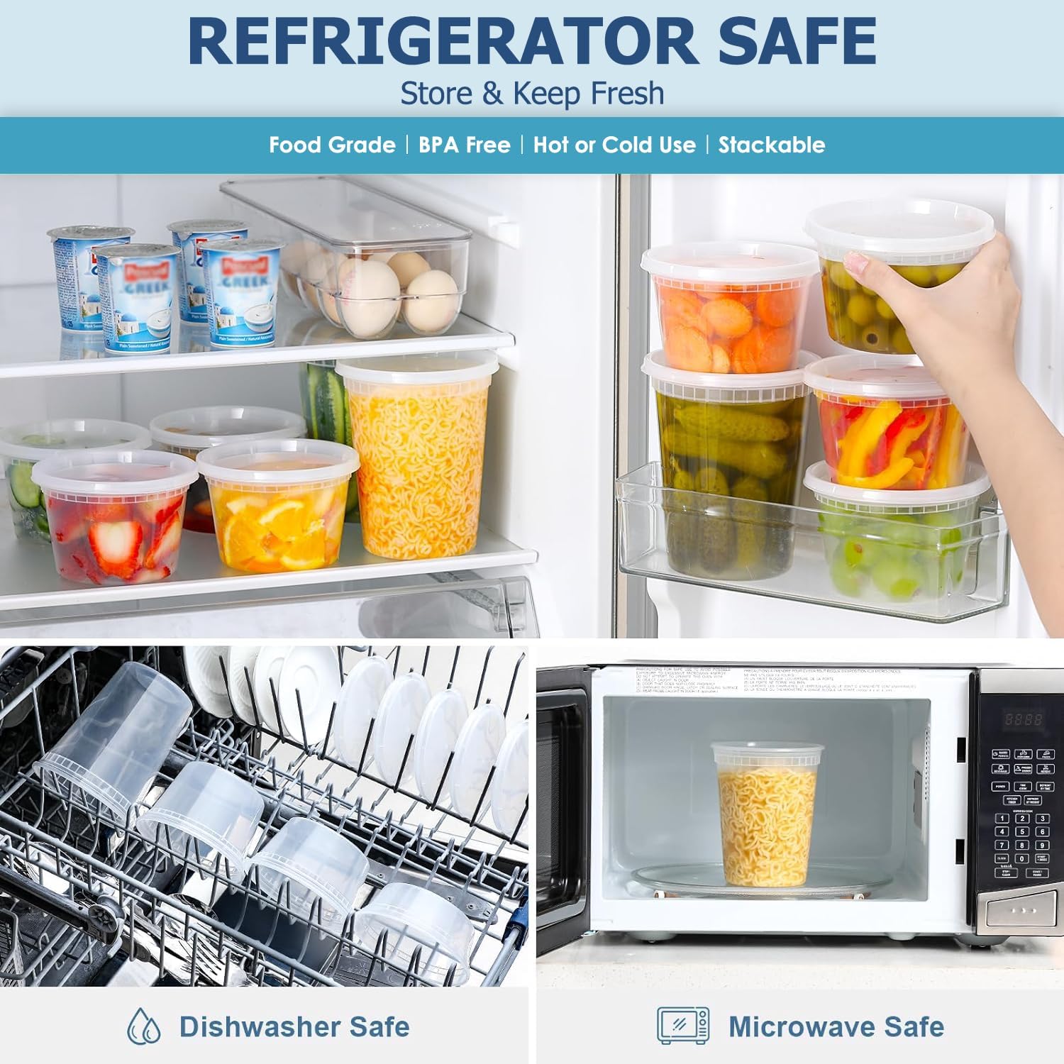 24 szt. Pojemniki do przechowy – Food Storage Containers With Lids recenzja i cena