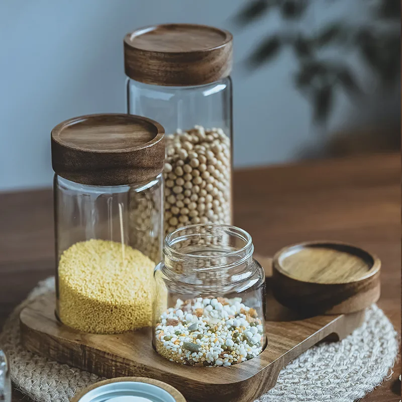 Drewniana pokrywa dozownik do  – Food Storage Glass Set recenzja i cena