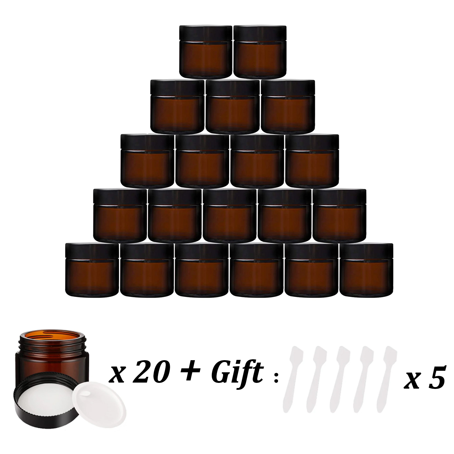 20 SZTUK małych bursztynowych  – Food Storage Glass Set recenzja i cena