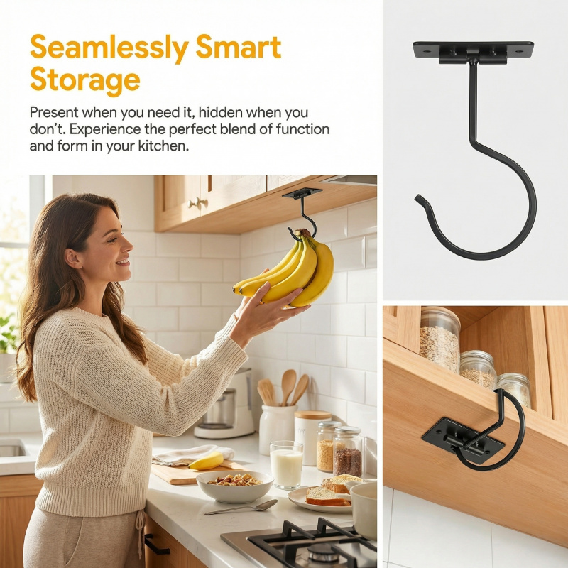 Czarny metalowy samoprzylepny  – Food Storage Cabinet For Kitchen recenzja i cena