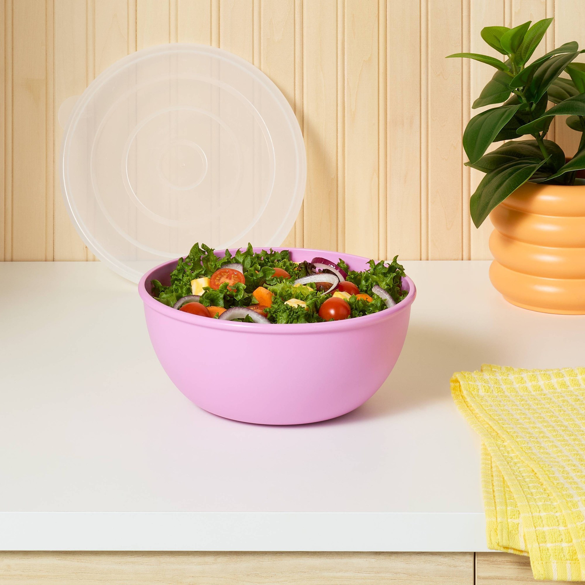 Różowa miska z dopasowaną pokr – Food Storage Containers With Lids recenzja i cena