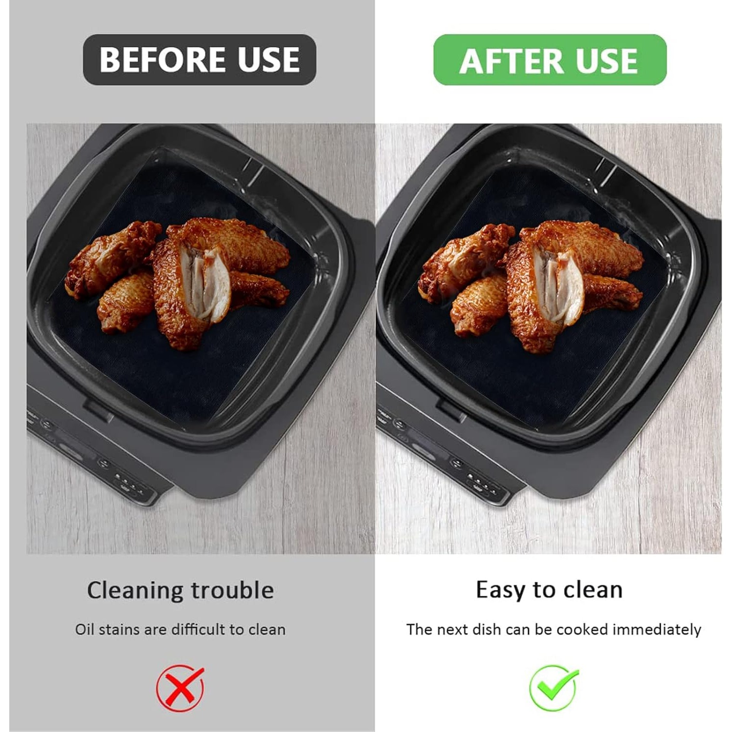 Zestaw 2 silikonowych wkładek  – Ninja Air Fryer Af300 recenzja i cena