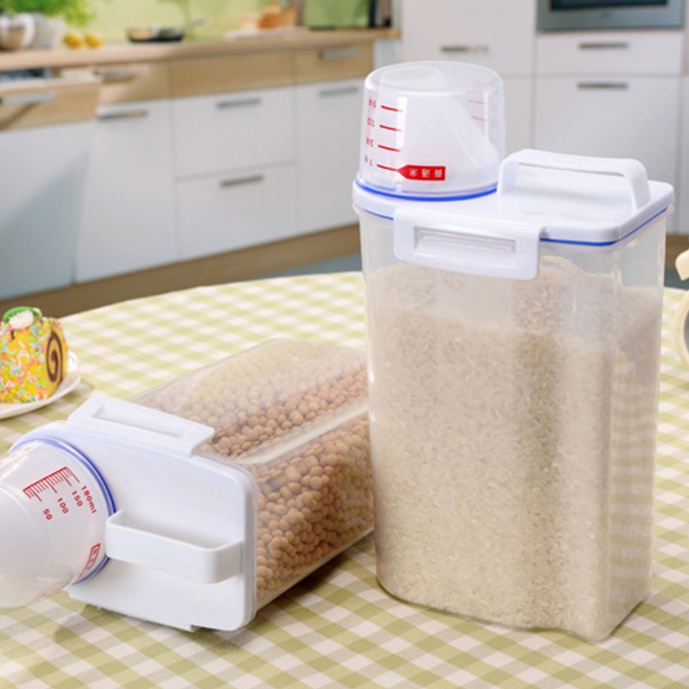 2 szt. wygodnych pojemników na – Airtight Cereal Jar recenzja i cena