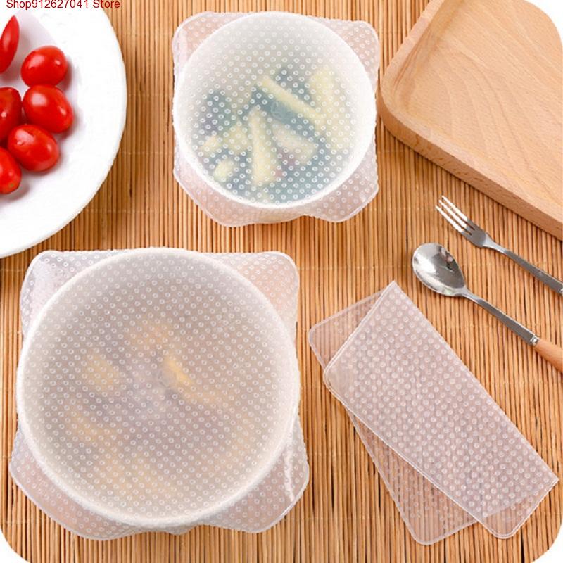 4 szt. Silikonowe Pokrywki na  – Food Storage Variety Pack recenzja i cena
